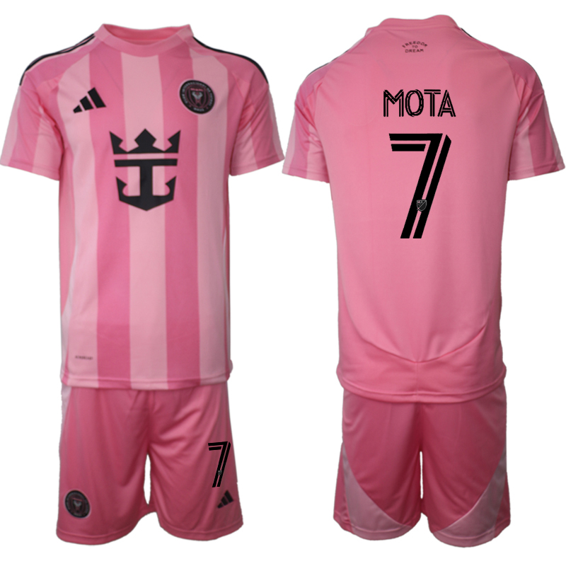 Men 2025-2026 Club Inter Milan CF home Pink 7 Soccer Jersey
